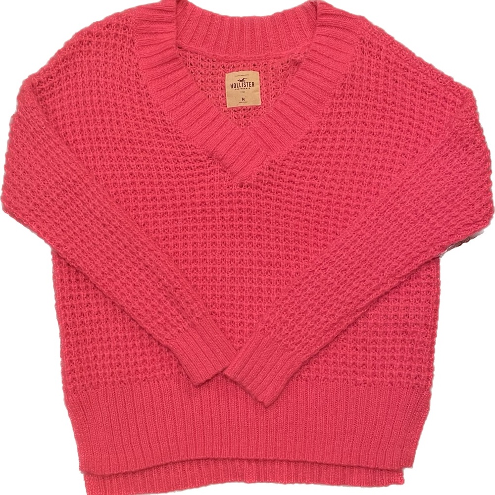 Hollister Bright Pink Knit Women’s Sweater Size Medium